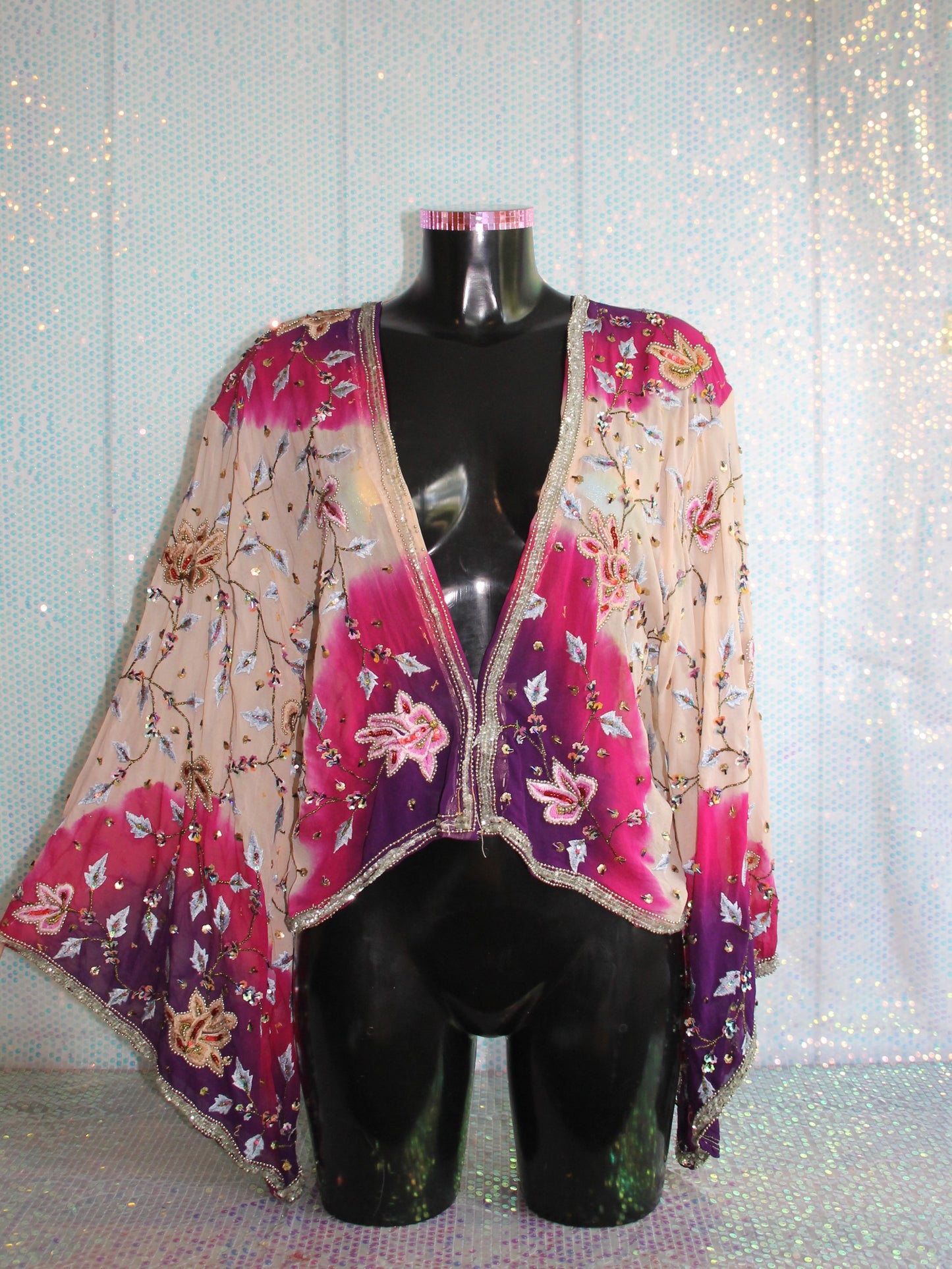 Kimono purple Flowers